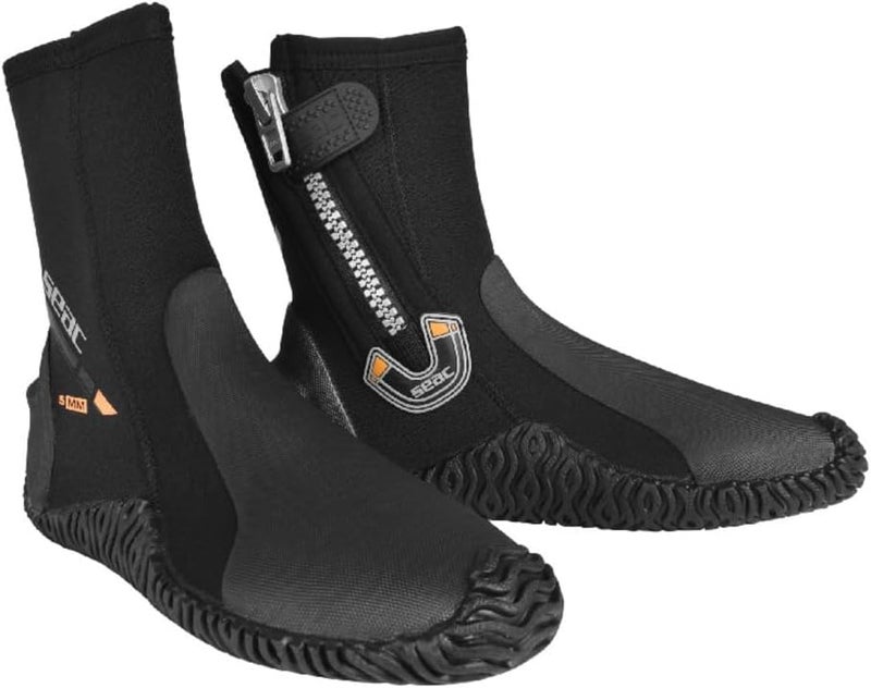 Seac Basic HD, 5 mm neoprene diving boots with side zip and semi-rigid sole - Image 1